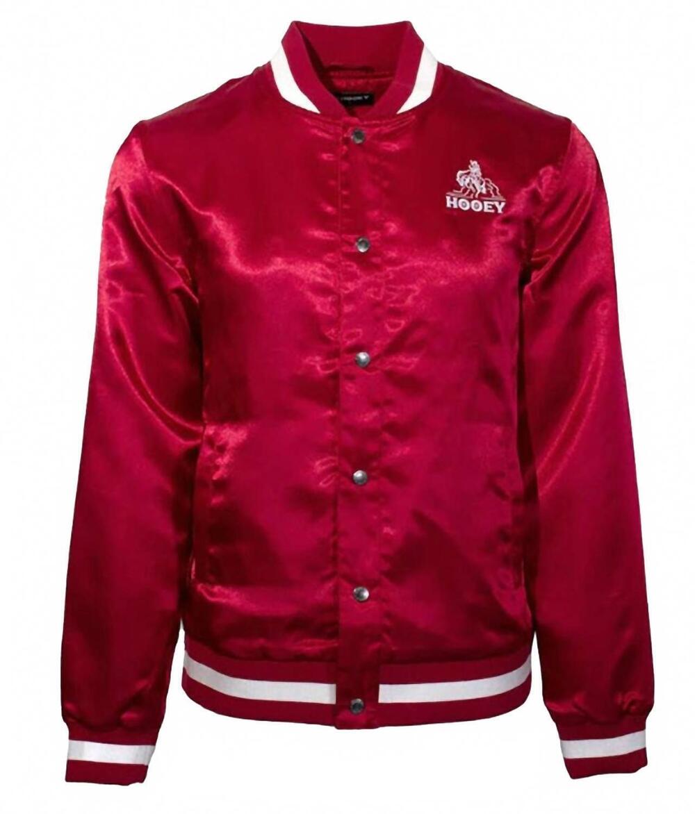 NEW HOOEY men's big sky bomber jacket in red/white